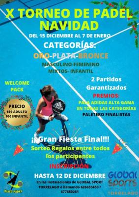 poster torneo X TORNEO DE NAVIDAD BY ADIDAS PADEL