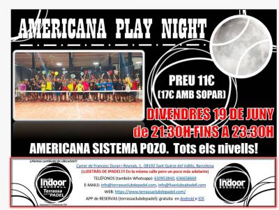 poster torneo AMERICANA PLAY NIGHT