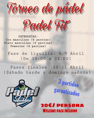 poster del torneo TORNEO DE PADEL