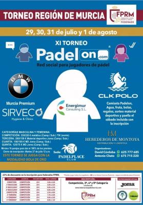 poster del torneo XI TORNEO PADELON