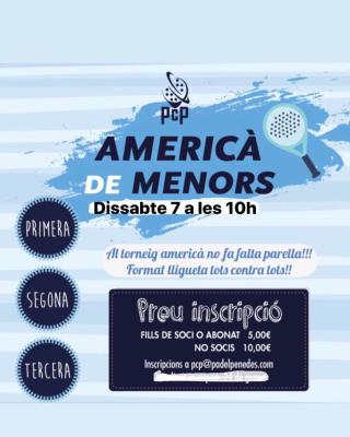 poster del torneo AMERICÀ DE MENORS