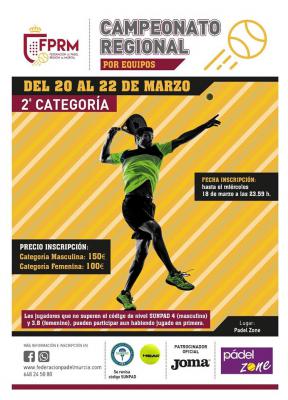 poster del torneo CAMPEONATO REGIONAL POR EQUIPOS - 2ª CAT
