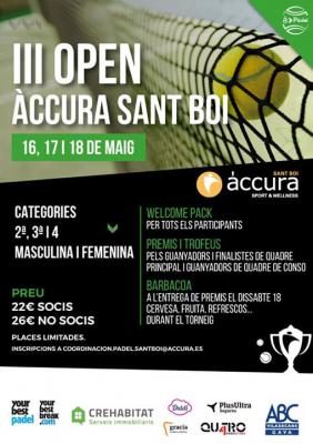 poster del torneo III OPEN ÀCCURA SANT BOI