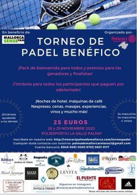 poster del torneo TORNEO DE PADEL BENÉFICO MALLORCA SENSE FAM