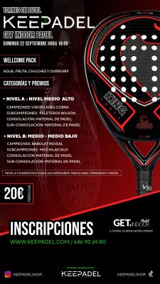 poster del torneo TORNEO KEEPADEL & GET INDOOR