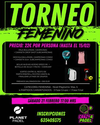 poster del torneo TORNEO FEMENINO