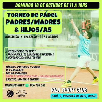 poster del torneo TORNEO PADRES/MADRES & HIJOS/AS