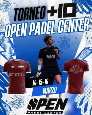 poster torneo TORNEO +10 OPEN PADEL CENTER