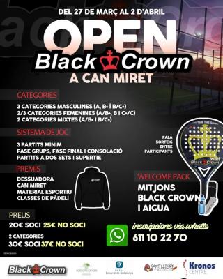 poster del torneo OPEN BLACK CROWN