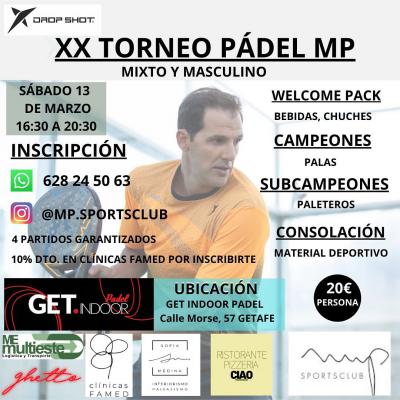 poster del torneo XX TORNEO PADEL MP