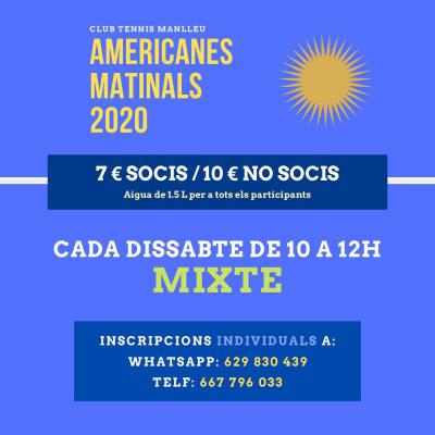 poster del torneo AMERICANES MATINALS 2020 - MIXTE
