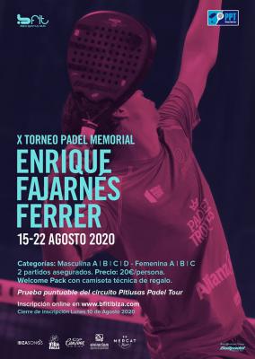 poster torneo X TORNEO PADEL MEMORIAL ENRIQUE FAJARNÉS FERRER