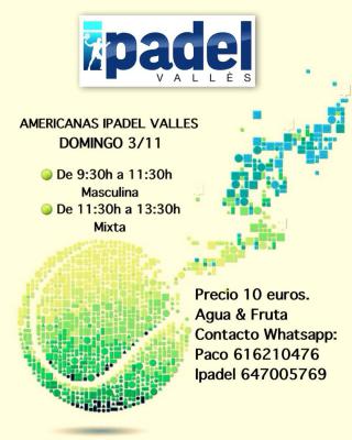 poster del torneo AMERICANAS IPADEL VALLÈS