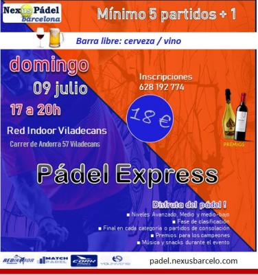 poster del torneo MINITORNEO EXPRESS NEXUS + BARRA LIBRE 🍺🍷