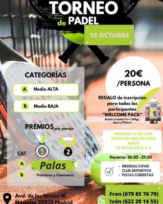 poster del torneo TORNEO DE PADEL