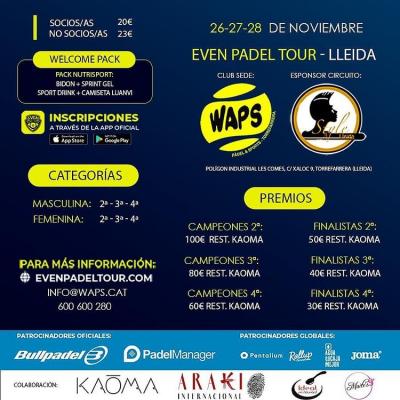 poster del torneo EVEN PADEL LLEIDA