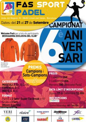 poster del torneo CAMPIONAT 6  ANIVERSARI