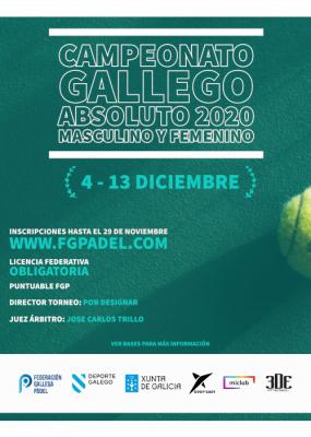 poster del torneo CAMPEONATO GALLEGO ABSOLUTO 2020