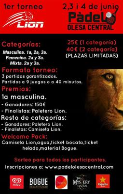 poster del torneo 1er TORNEO LION
