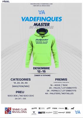 poster torneo MASTER VADEFINQUES 50 ANIVERSARI