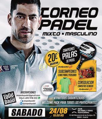 poster del torneo TORNEO DE PADEL MIXTO - MASCULINO