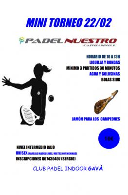 poster del torneo MINITORNEO PADEL NUESTRO CASTELLDEFELS