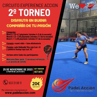 poster del torneo CIRCUITO EXPERIENCE ACCIÓN - 2º TORNEO DE ADULTOS