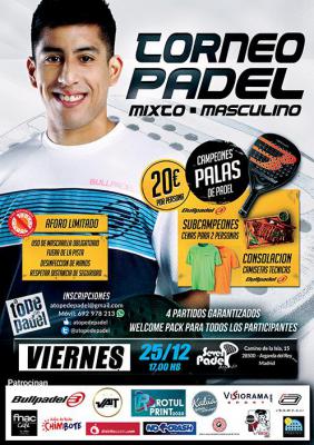 poster del torneo TORNEO DE PADEL MIXTO - MASCULINO