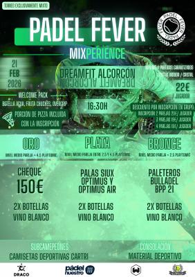 poster del torneo PADEL FEVER MIXPERIENCE - TORNEO MIXTO (ORO, PLATA Y BRONCE)