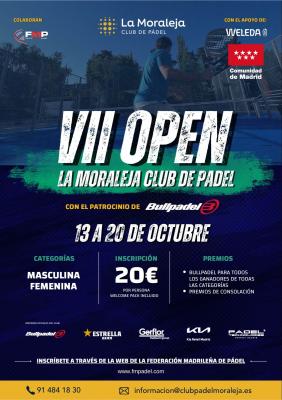 poster del torneo VII OPEN CLUB DE PADEL LA MORALEJA