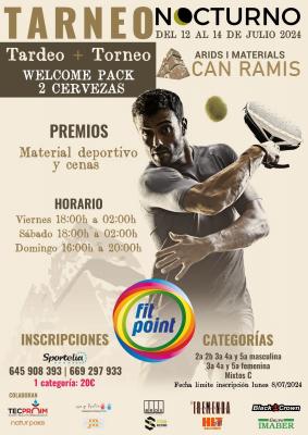poster del torneo TARNEO NOCTURO CA’N RAMIS FIT POINT
