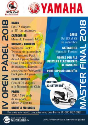 poster del torneo 4t OPEN FOLCH ENDURANCE YAMAHA