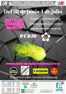 poster del torneo PLATA18MF ECOMM PADEL CLUB