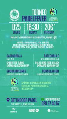 poster del torneo TORNEO PADEL FEVER & HEXAGON CUP (A & C)