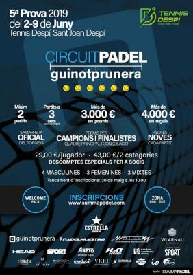 poster del torneo 5ª PROVA 2019 CIRCUIT GUINOTPRUNERA