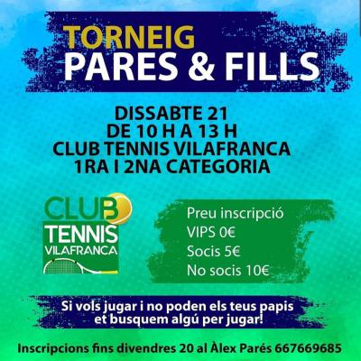 poster del torneo TORNEIG PARES & FILLS
