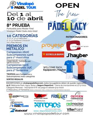 poster del torneo OPEN THE NEW PÁDEL LACY