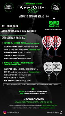 poster del torneo KEEPADEL PRO & M3 PADEL CENTER