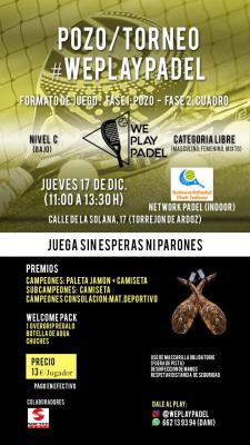 poster del torneo POZO/TORNEO #WEPLAYPADEL