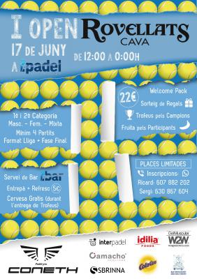 poster del torneo I OPEN ROVELLATS