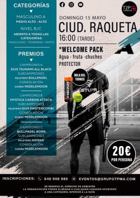 poster del torneo TORNEO DOMINGO 15 MAYO & CIUDAD DE LA RAQUETA