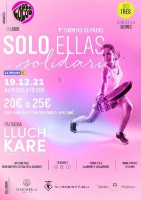 poster del torneo 1ER TORNEIG SOLIDARI SOLO ELLAS