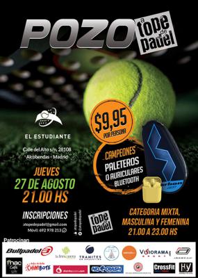 poster del torneo POZO A TOPE DE PADEL