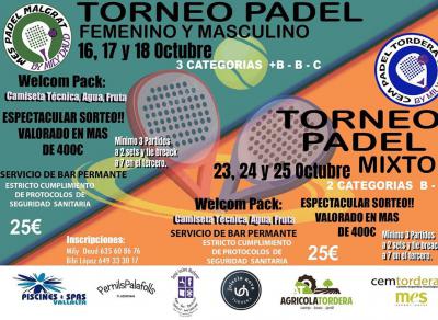 poster torneo TORNEO DE PADEL MIXTO