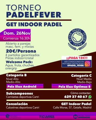 poster del torneo ¡ÚLTIMAS PLAZAS!- CATEGORÍAS B Y C (ABIERTO A PAREJAS MASCULINAS, FEMENINAS Y MIXTAS)