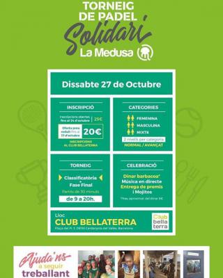 poster del torneo TORNEIG DE PÀDEL SOLIDARI LA MEDUSA