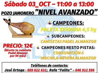 poster del torneo POZO JAMONERO NIVEL AVANZADO