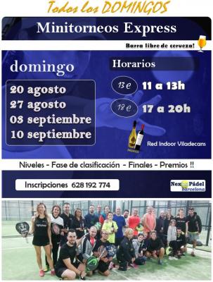 poster del torneo DOMINGOS MINITORNEOS EXPRESS NEXUS + BARRA LIBRE 🍺🍷