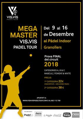 poster del torneo MEGA MASTER VIS A VIS PADEL TOUR
