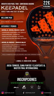 poster del torneo KEEPADEL JUEVES SANTO & GET INDOOR
